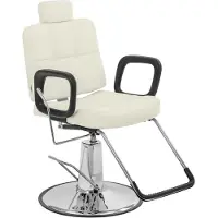 Physa Friseurstuhl mit Kopfstütze und Fußstütze KESWICK - beige
