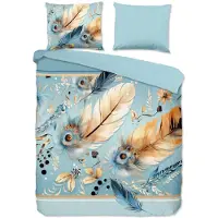 Pure Bettwäsche "Wizz" - Blau - (200x220 cm) - 100 % Polyester