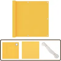 vidaXL Balkon-Sichtschutz Gelb 90x500 cm Oxford-Gewebe - Sonnenschirme & Sonnenschutze