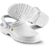 Sika Arbeitsschuh Fusion ESD offener Clog mit Fersenriemen Weiß-48