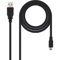 Nanocable 10.01.0401, 1 m, USB A, Mini-USB B, USB 2.0, Männlich/Männlich, Schwarz