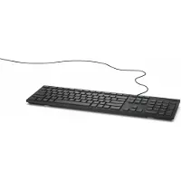 Dell kabelgebundene Tastatur – KB216 - UK (QWERTY) - schwarz - (RTL BOX), Volle Größe (100%), Kabelgebunden, USB, Plunger key switch, QWERTY, Schwarz