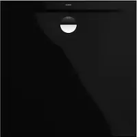 Kaldewei SUPERPLAN ZERO 1534-5, Duschwanne mit Wannenträger extraflach, 100x100cm, 353447980701, Farbe: Schwarz