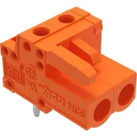 Wago 232-284 THT-Federleiste,abgewinkelt,Rastermaß 5,08 mm,orange 232284 - 10 Stück
