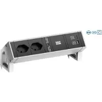 Bachmann 902.929 DESK2 2xP40 1xUSB A/C 22W 1xCM 0,2m INOX 902929