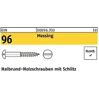 Reyher DIN 96 - Messing blank - 5x30 - Holzschrauben mit Linsenkopf und Schlitz