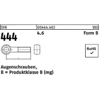 Reyher DIN 444 - Stahl 4.6 blank - BM 8x100 - Augenschrauben Form B Teilgewinde