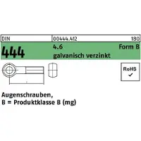 Reyher DIN 444 Stahl 4.6 verzinkt BM 8x25 - Augenschrauben Form B Teilgewinde