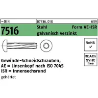 Reyher DIN 7516 - Form AE - Stahl verzinkt - M 6x16 - Schneidschrauben mit Linsenkopf TX30