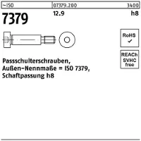 Reyher ISO 7379 - Stahl 12.9 blank - 12 h8 M 10x30 - Paß-Schulterschrauben