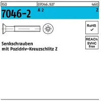Reyher ISO 7046-2 - Edelstahl A2 - M 8x80 - Senkschrauben metrisch mit Kreuzschlitz Z