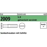 Reyher Senkschraube ISO 2009 m.Schlitz M 12 x 80 4.8 galvanisch verzinkt