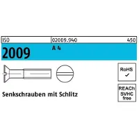 F. REYHER Nchfg. GmbH & Co. KG ISO 2009 - Edelstahl A4 - M 12x50 - Senkschrauben mit Schlitz - Kleinpaket