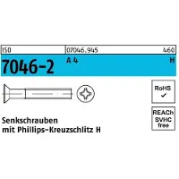 Hörger & Geßler ISO 7046-2 - Edelstahl A4 - M 8x50 - Senkschrauben metrisch mit Kreuzschlitz H
