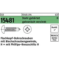Reyher DIN 7504 Stahl verzinkt Form N 4,2x25 - Bohrschrauben mit Linsenkopf - Kreuzschlitz