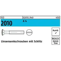 Reyher ISO 2010 - Edelstahl A4 - M 5x60 - Linsensenkschrauben mit Schlitz - Kleinpaket