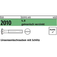 Reyher DIN 964 - Stahl verzinkt - M 10x40 - Linsensenkschrauben mit Schlitz - Kleinpaket