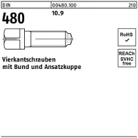 F. REYHER Nchfg. GmbH & Co. KG DIN 480 - Stahl 10.9 blank - M 10x60 - Vierkantschrauben mit Bund und Kernansatz