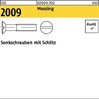 Reyher ISO 2009 - Messing - M 3x6 - Senkschrauben mit Schlitz