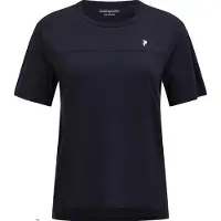 Peak Performance - Women's Trail Wool Blend S/S - Merinoshirt Gr L blau/schwarz