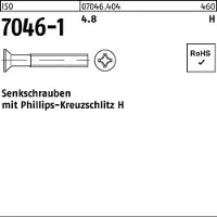 Reyher ISO 7046-1 - Stahl 4.8 blank - M 8x20 - Senkschrauben metrisch mit Kreuzschlitz H