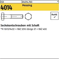 Reyher ISO 4014 - Messing - M 12x70 - Sechskantschrauben mit Schaft