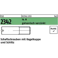 Reyher DIN 427 - Stahl verzinkt 14H - M 5x20 - Schaftschrauben mit Kegelkuppe und Schlitz
