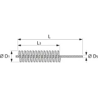 Lessmann Rohrbürste mikroabrasiv (SiC) Korn 1000
