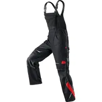 Kübler Pulsschlag Latzhose Schwarz/Mittelrot 40