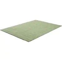 Sansibar Wollteppich "List, Handwebteppich", bunt (grün, multi), B:40cm H:13mm L:60cm, Schurwolle, Teppiche, Wollteppich, reine Wolle, meliert, handgewebt, Wohnzimmer