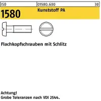 Reyher DIN 85 / ISO 1580 - Polyamid - M 6x25 - Flachkopfschrauben mit Schlitz