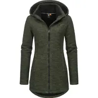 Ragwear Longstrickjacke "Leysha Melange" Sportliche Kapuzenjacke in melierter Strick-Optik