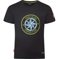 TROLLKIDS - Kid's Windrose T - T-Shirt Gr 176 schwarz
