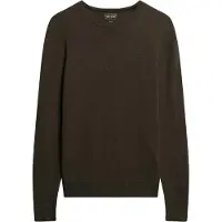 Superdry für Herren. M6110564A Essential Rundhalspullover grün (XL), Lässig, Nylon