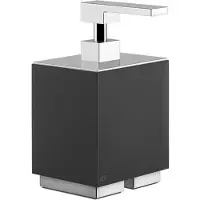 Gessi Rettangolo Accessoires Seifenspender Standversion, Behälter schwarz, 20838726, Farbe: Warm Bronze gebürstet PVD