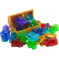 LEGO Juwelen Schatz 20 Funkelnde Kristalle und 1 goldene Schatztruhe - NEU! Teile 22x