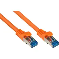 Varia Patchkabel Cat 6A mit Rastnasenschutz, SFTP, orange, 3m