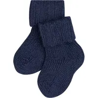 Falke Socken "Flausch", Babys, Gr. 62-68, blau (schwarz navy (6370)), Obermaterial: 60% Baumwolle CO. 27% Schurwolle WV. 13% Polyamid PA., Socken Socken