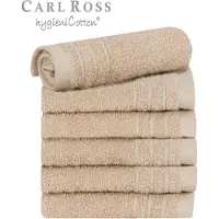 Carl Ross Gaestehandtuecher "HygieniCotton", braun (cork), B:30cm L:50cm, Frottee, Obermaterial: 100% Baumwolle, Handtücher, Gaestehandtuecher, mit 2 Aufhängekordeln