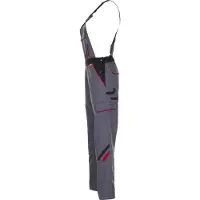 Planam Latzhose Highline Damen, Gr. 40 schiefer/schwarz/rot