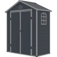 Westmann Kunststoff Gerätehaus Universo M Anthrazit 1x2 m