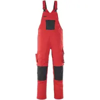 Mascot Leipzig Latzhose mit Knietaschen UNIQUE Rot / Schwarz 56 - 12069-203-0209-76C56 - Rot / Schwarz