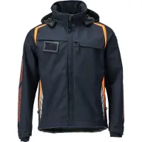 Mascot Softshelljacke with hood ACCELERATE SAFE 23002-246 Gr. L dark navy/hi-vis orange