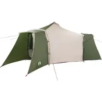 vidaXL Tipi Zelt 8 Personen Grün Taft