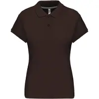 Kariban Cotton Classics-20.K242 Damen Piqué Polo Gr. M chocolate