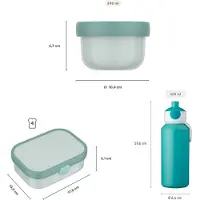 Mepal Lunchbox "Lunchset Campus 3er Set", pink (cool pink), B:2cm H:2cm L:2cm, ABS-Kunststoff, Lebensmittelaufbewahrungsbehälter, Lunchbox