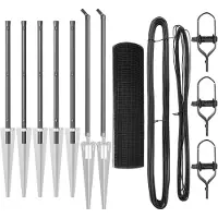 vidaXL Geschweißter Drahtzaun mit Stacheln 10 x 1 m Grau Netz