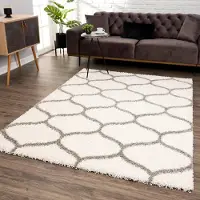 Sanat Hochflor-Teppich "Madrid , auch in Rund erhältlich", beige (creme), B:160cm H:30mm L:230cm, Kunstfaser, Teppiche, Hochflor-Teppich, Wohnzimmer, Langflor, Shaggy Teppich