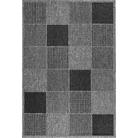 Calo-deluxe Teppich "Perugia 1040" Gr. 2, silber (silberfarben), B:80cm H:7mm L:150cm, Kunstfaser, Teppiche, Teppich, In- und Outdoor geeignet, Wohnzimmer
