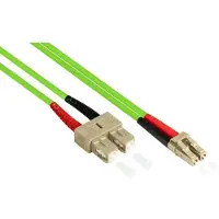 Varia LWL Patchkabel OM5 LC-SC Duplex 0,5 m limettengrün